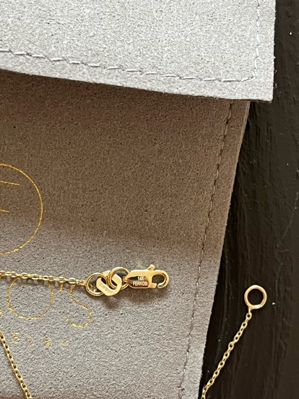 NWT Ferko’s 14k solid gold dainty butterfly charm necklace - Picture 3 of 3